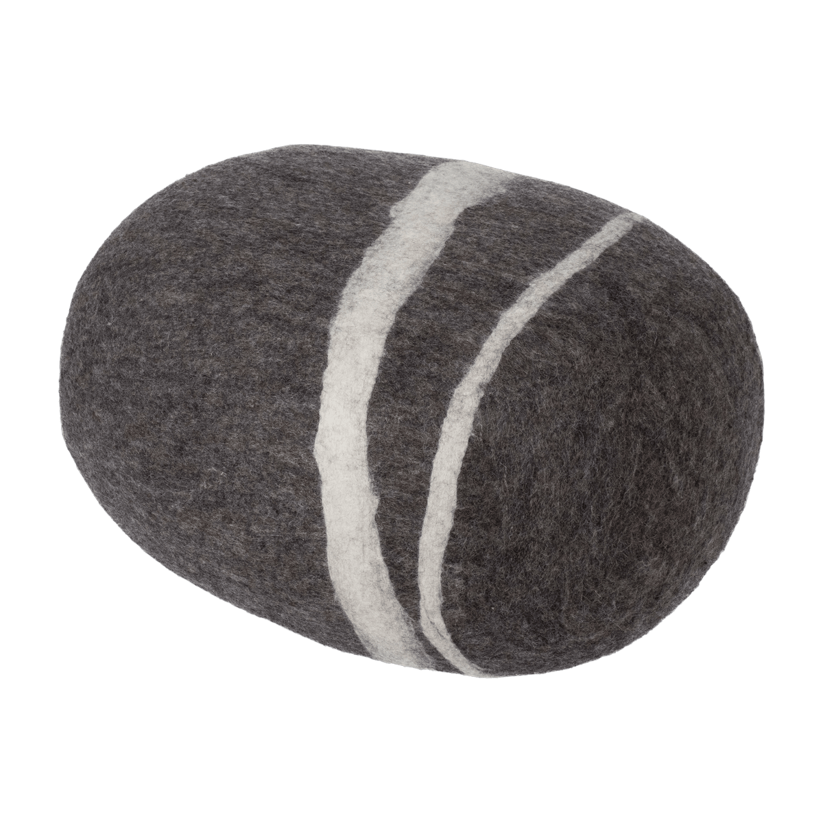 Pouf en laine marron foncé marbré XL Oskar - myfelt - The Cool Republic