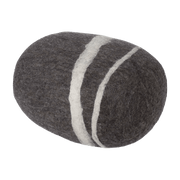 Pouf en laine marron foncé marbré XXL Oskar - myfelt - The Cool Republic