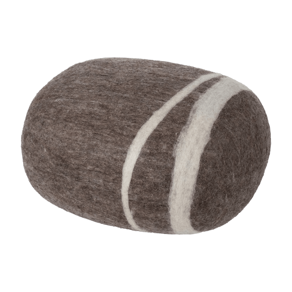 Pouf en laine marron marbré M Alwin - myfelt - The Cool Republic