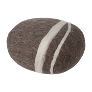 Pouf en laine marron marbré S Alwin - myfelt - The Cool Republic