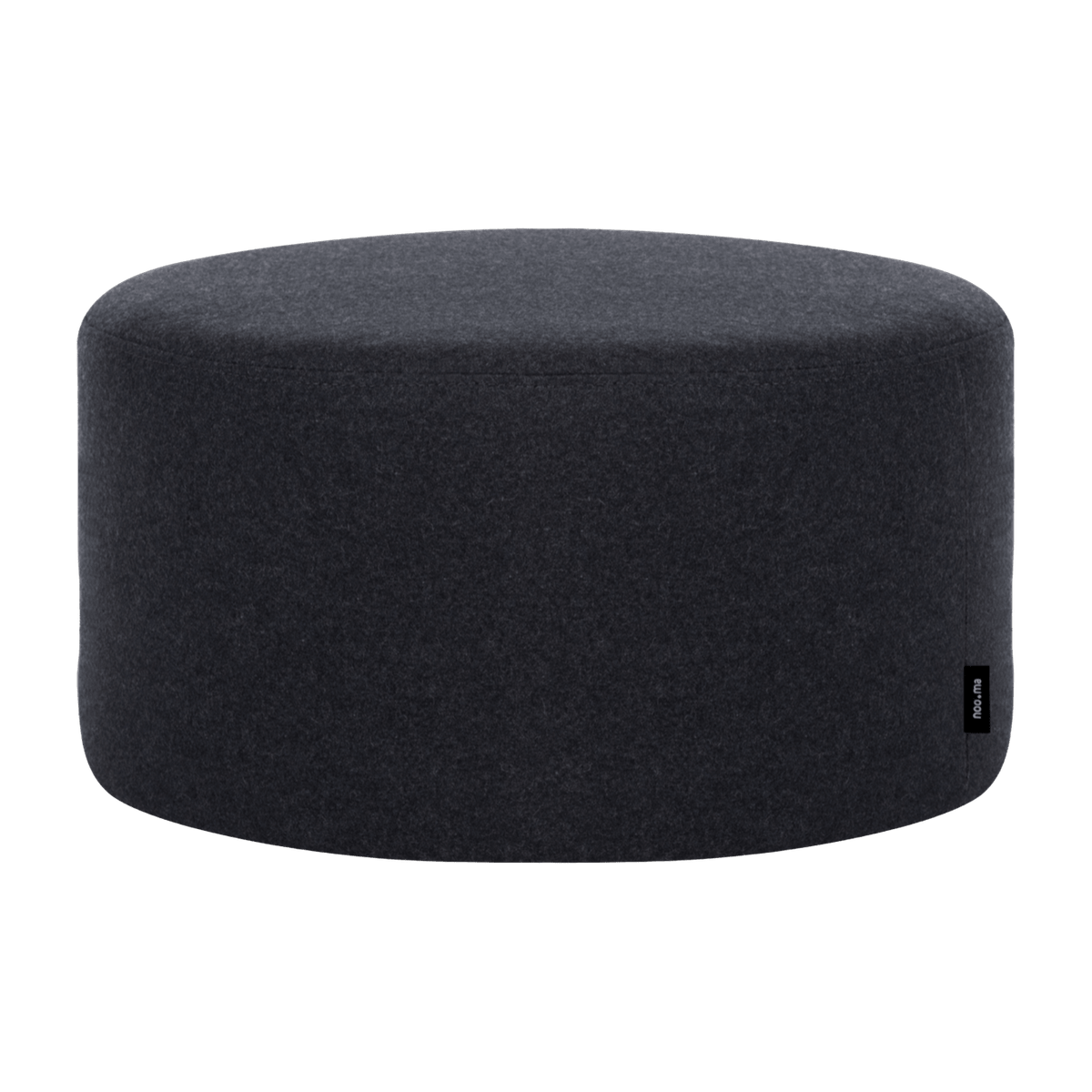 Pouf en laine noir 25 cm Folk - noo.ma - The Cool Republic