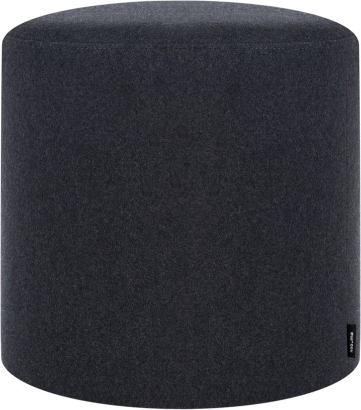 Pouf en laine noir 40 cm Folk - noo.ma - The Cool Republic