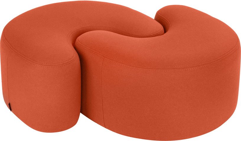 Pouf en laine terracotta Ü - noo.ma - The Cool Republic