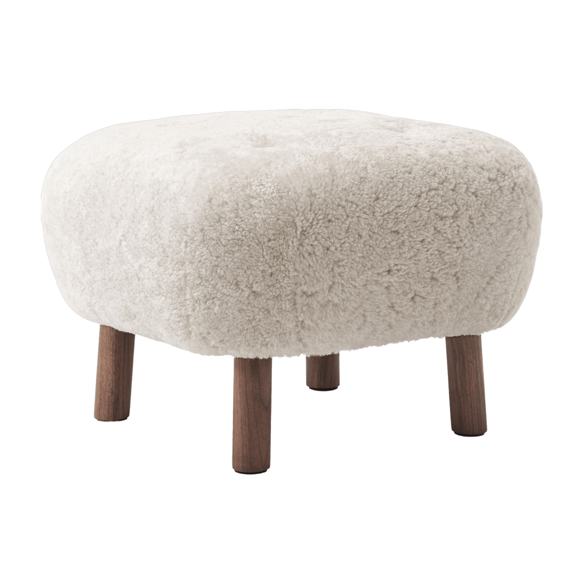 Pouf en noyer et peau de mouton Little Petra ATD1 - &tradition - The Cool Republic