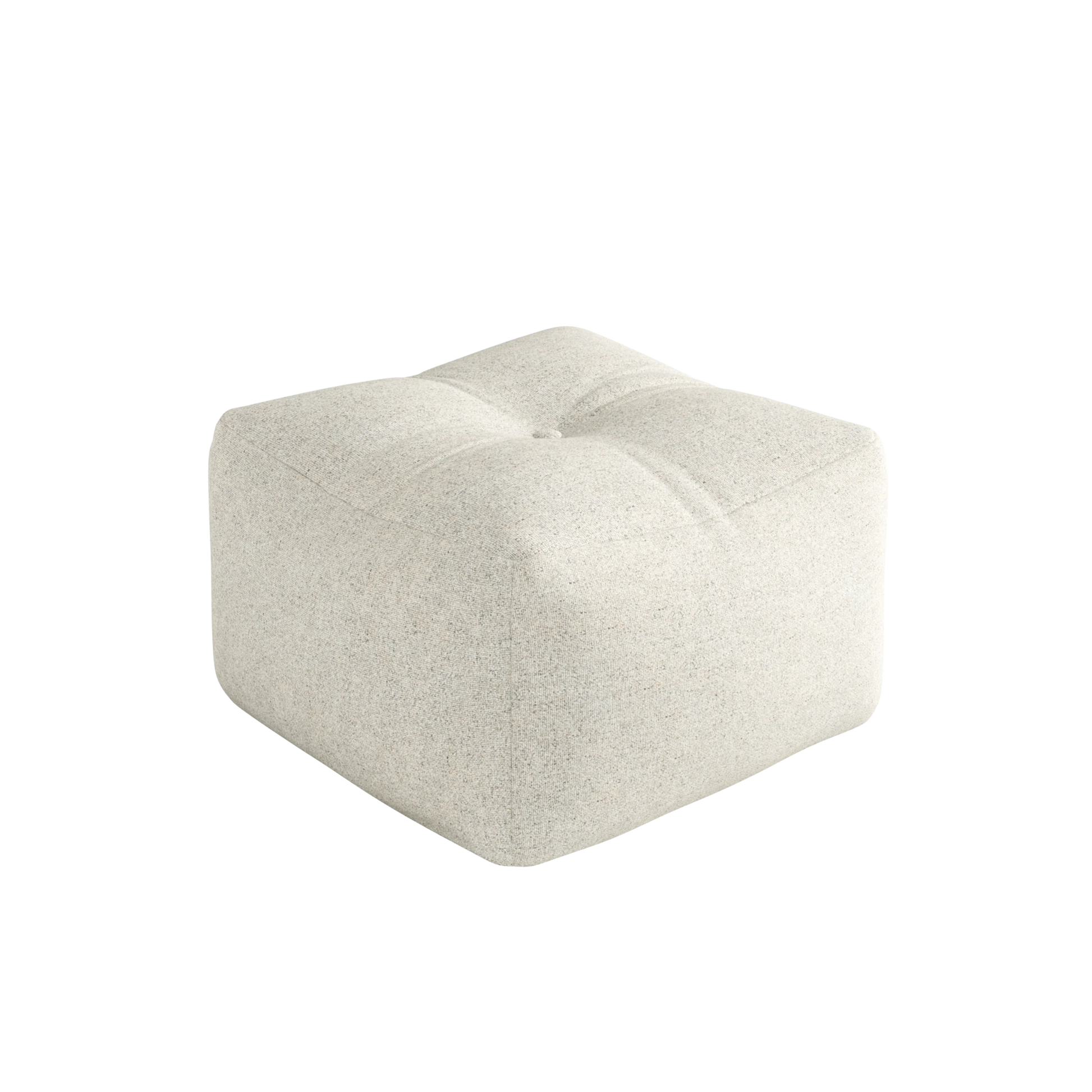 Pouf en polyester blanc craie 50x35cm Buddy - Karup - The Cool Republic