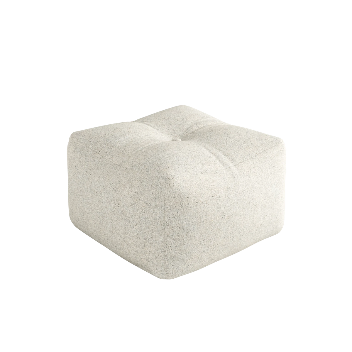 Pouf en polyester blanc craie 50x35cm Buddy - Karup - The Cool Republic