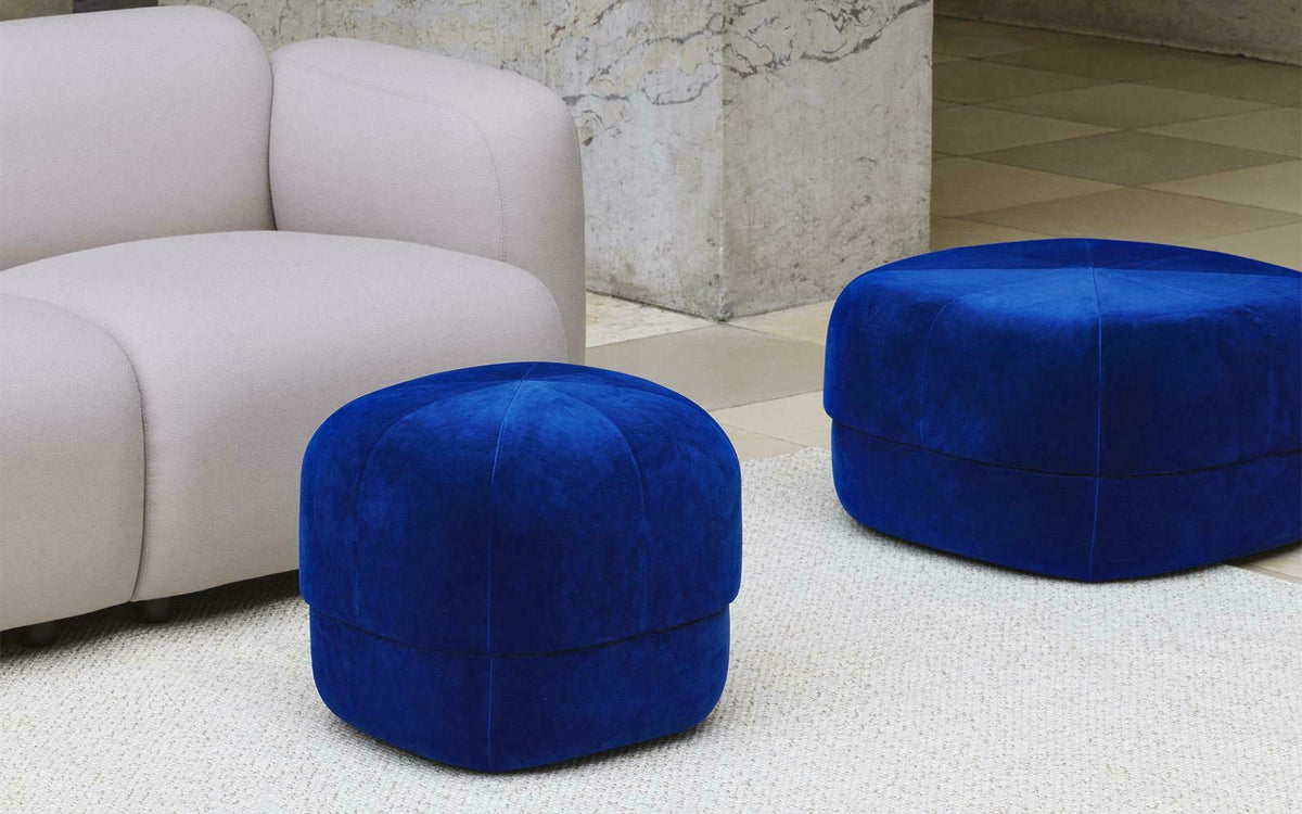 Pouf en polyester bleu électrique L Circus Electric bleu - Normann Copenhagen - The Cool Republic