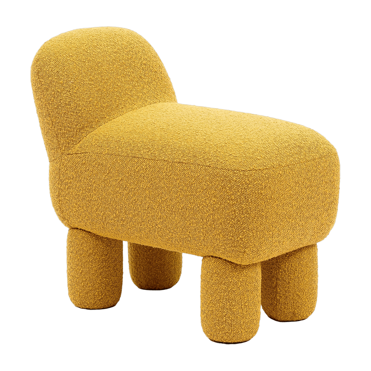 Pouf en polyester recyclé jaune 59 cm Lulu - Design House Stockholm - The Cool Republic