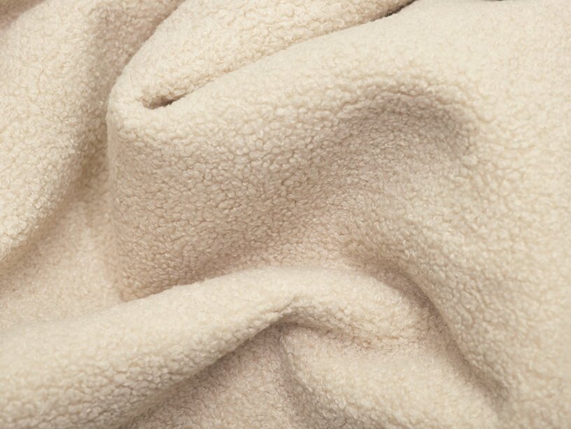 Pouf en sherpa ecru 40 x 70 cm Point - Fatboy - The Cool Republic