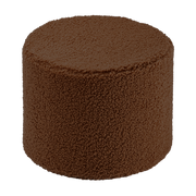 Pouf en teddy bouclé marron 39,5x25cm Warm Hazel - Wigiwama