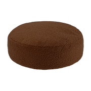 Pouf en teddy bouclé marron 65x20cm Harm Hazel - Wigiwama