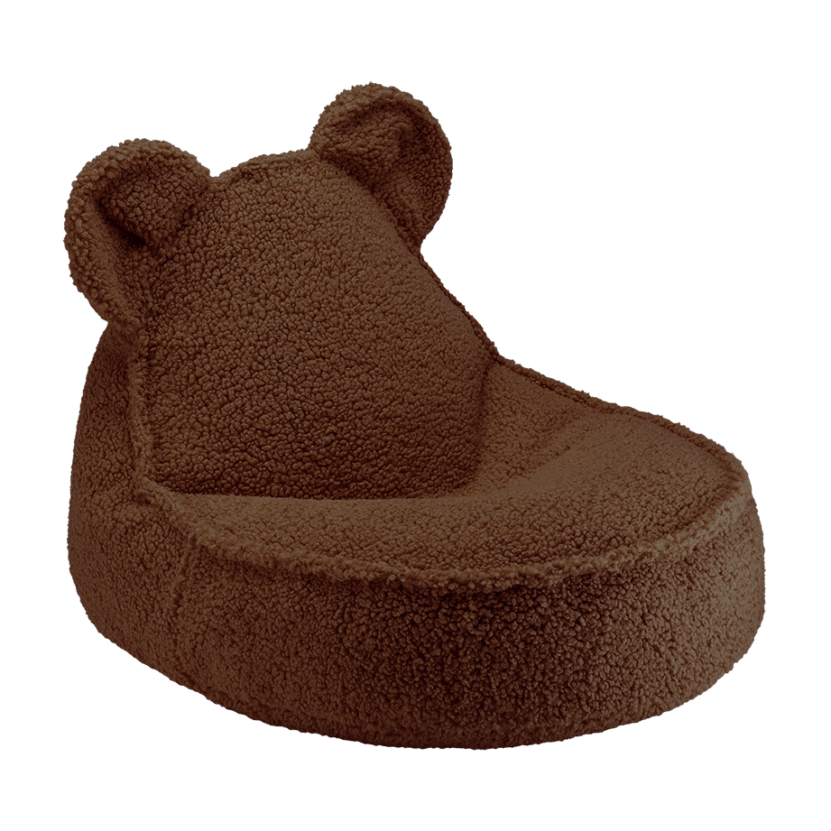 Pouf en teddy bouclé marron 70x60x42cm Ours - Wigiwama - The Cool Republic