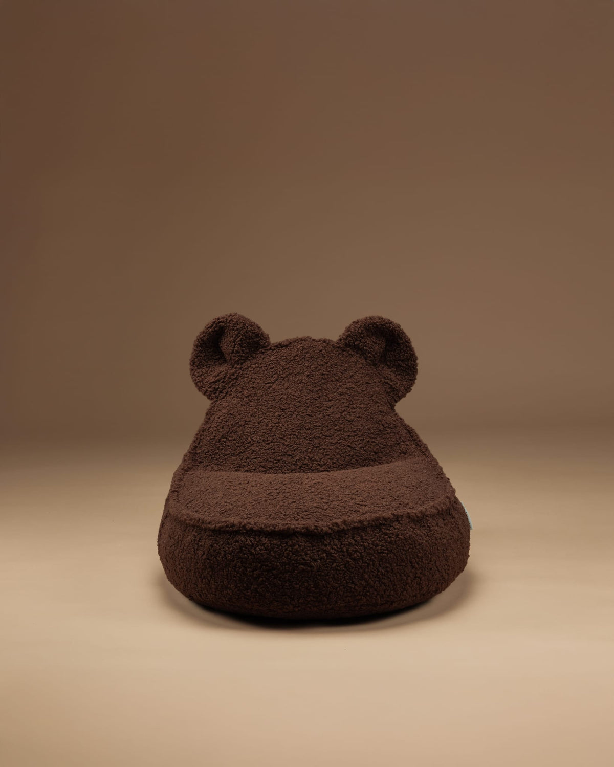 Pouf en teddy bouclé marron 70x60x42cm Ours - Wigiwama — vue 8