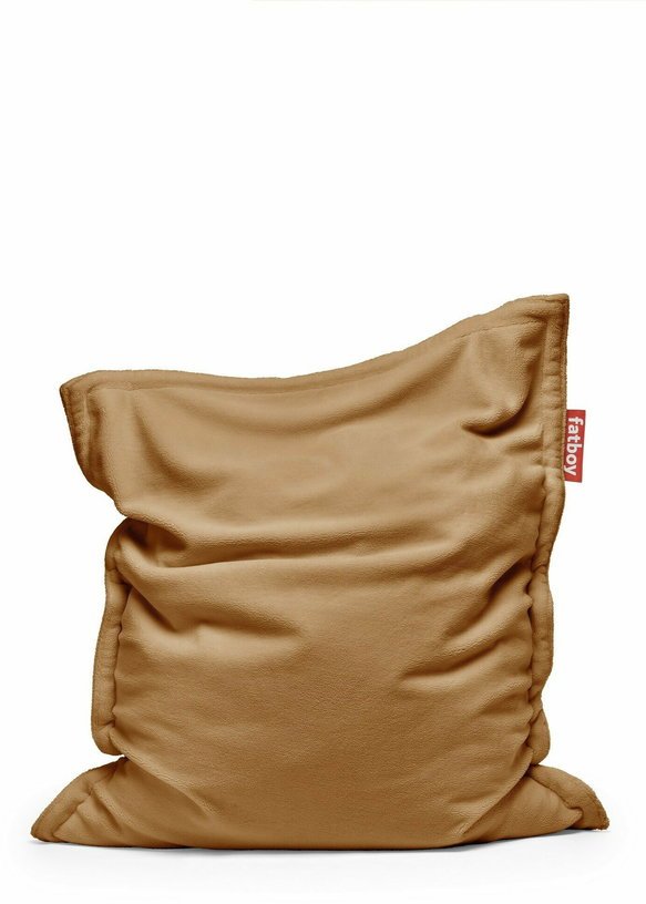 Pouf en tissu beige Slim Teddy Original - Fatboy - The Cool Republic