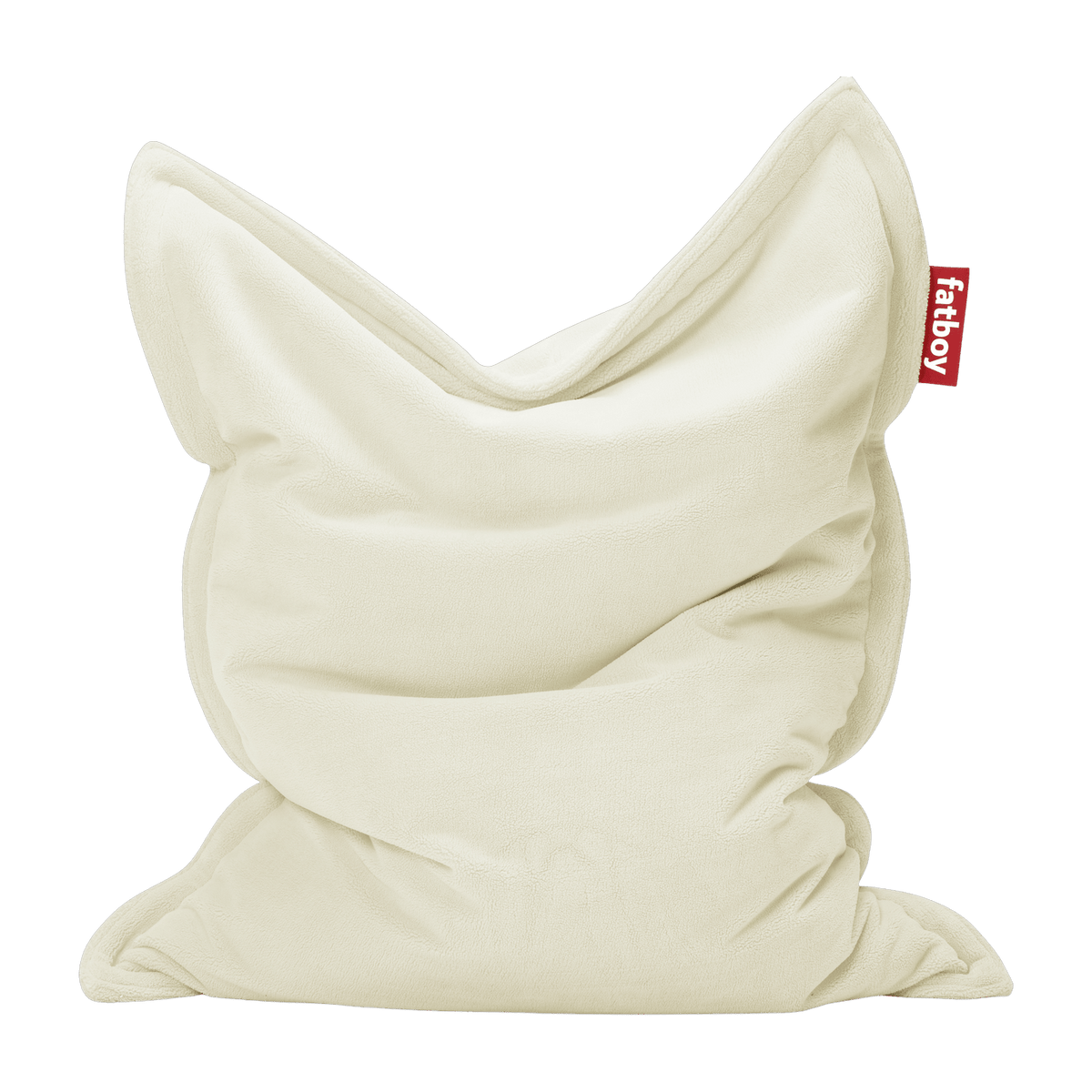 Pouf en tissu écru Slim Teddy Original - Fatboy - The Cool Republic