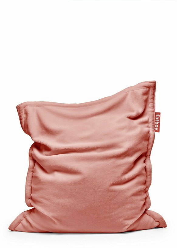 Pouf en tissu rose Slim Teddy Original - Fatboy - The Cool Republic