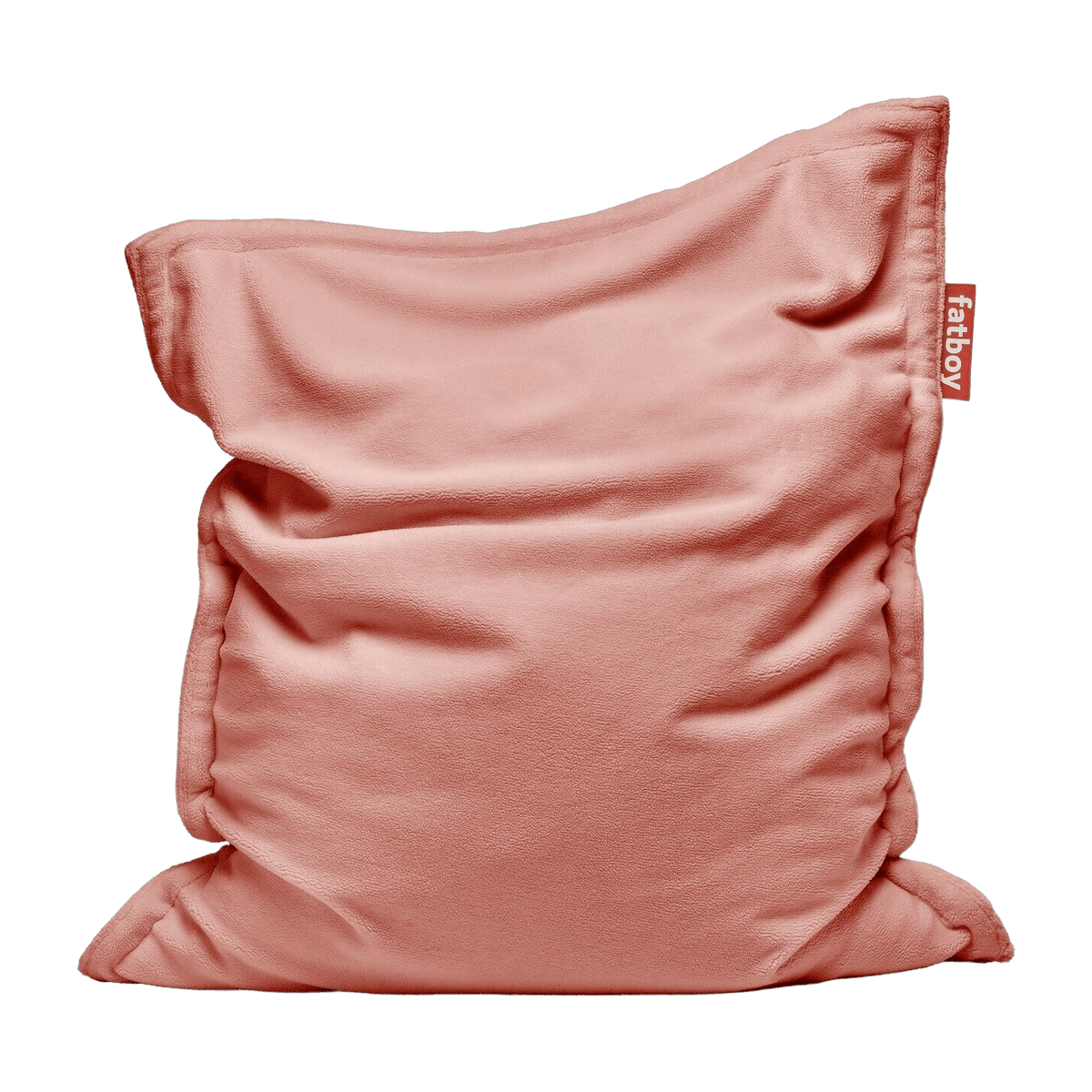 Pouf en tissu rose Slim Teddy Original - Fatboy - The Cool Republic