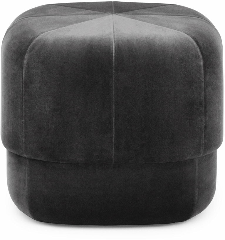 Pouf en velours 46 cm gris Circus Grey - Normann Copenhagen - The Cool Republic