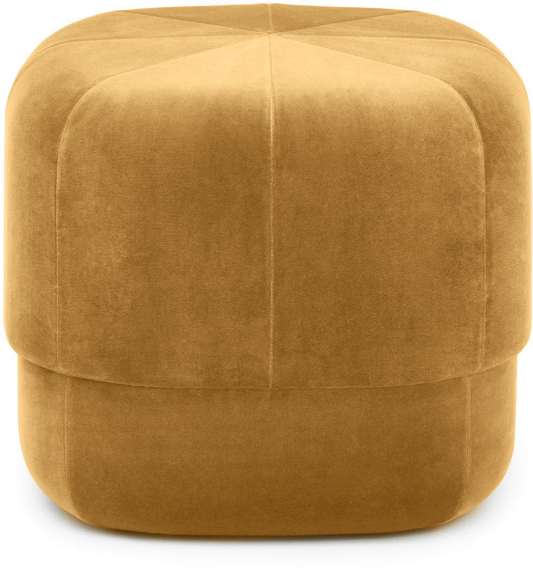 Pouf en velours 46 cm jaune Circus Yellow - Normann Copenhagen - The Cool Republic