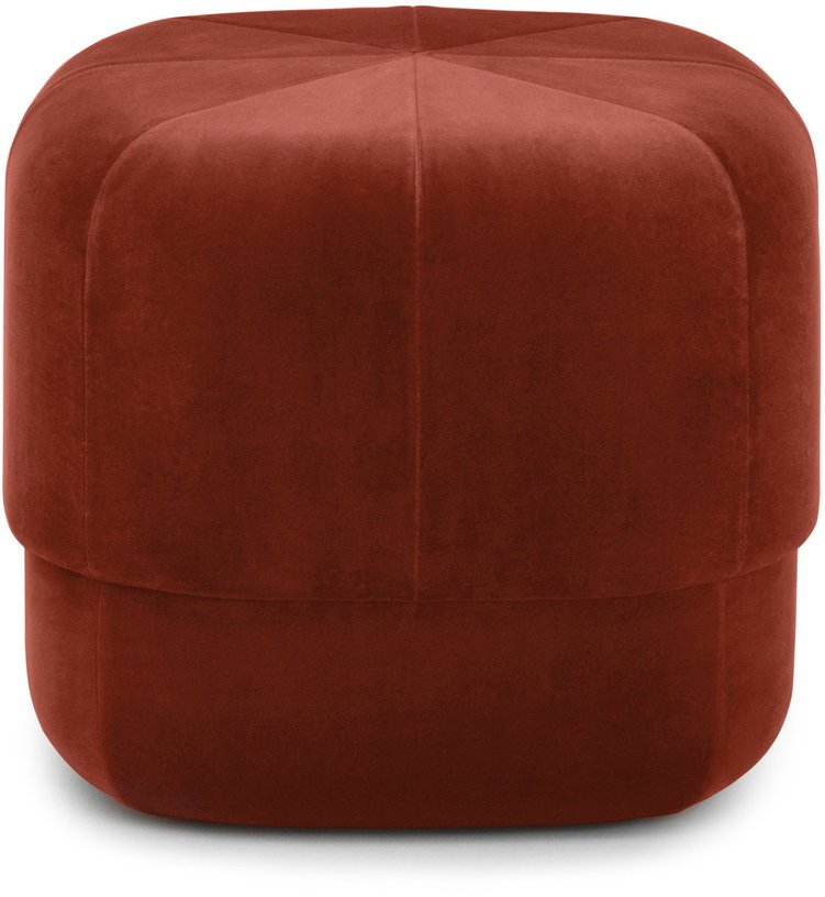 Pouf en velours 46 cm rouge Circus Rust - Normann Copenhagen - The Cool Republic