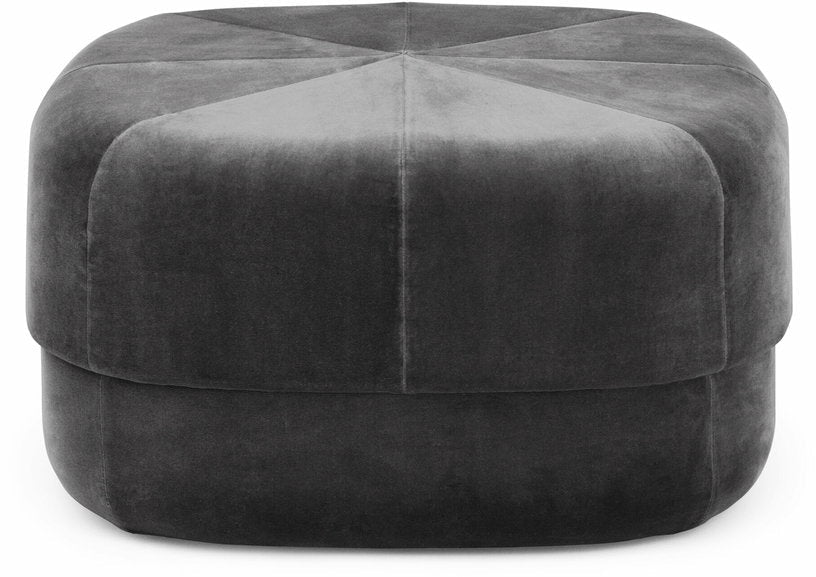 Pouf en velours 65 cm gris Circus Grey - Normann Copenhagen - The Cool Republic