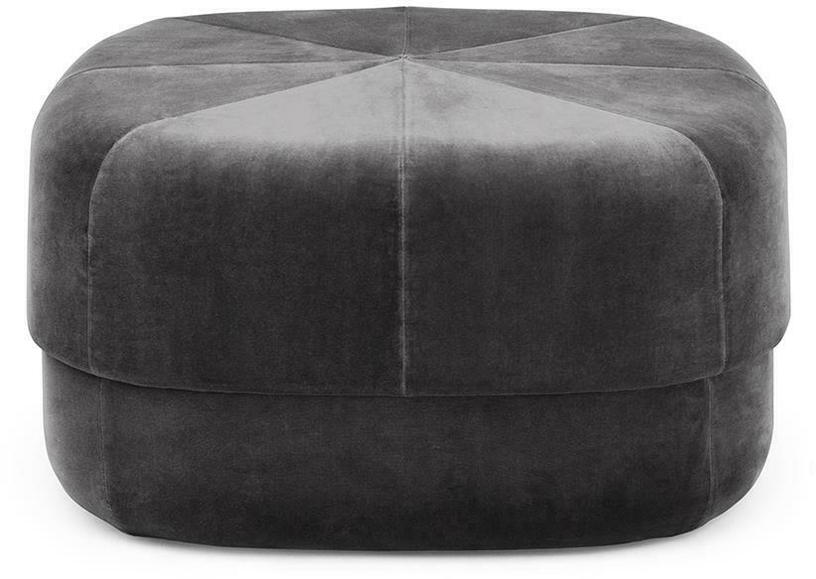 Pouf en velours 65 cm gris Circus Grey - Normann Copenhagen - The Cool Republic