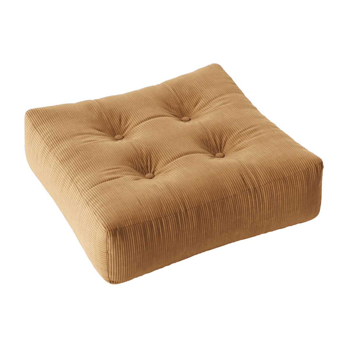 Pouf en velours côtelé marron fudge More - Karup Design - The Cool Republic