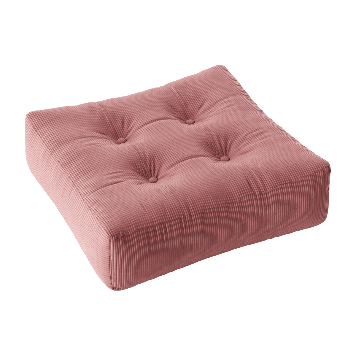 Pouf en velours côtelé rose sorbet More - Karup Design - The Cool Republic