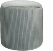 Pouf en velours gris Mucha - Pomax - The Cool Republic