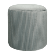 Pouf en velours gris Mucha - Pomax - The Cool Republic