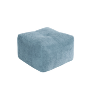 Pouf en velous strié bleu 50x35cm Buddy - Karup - The Cool Republic