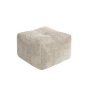 Pouf en velous strié crème 50x35cm Buddy - Karup - The Cool Republic