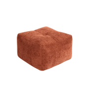 Pouf en velous strié retro orange 50x35cm Buddy - Karup - The Cool Republic