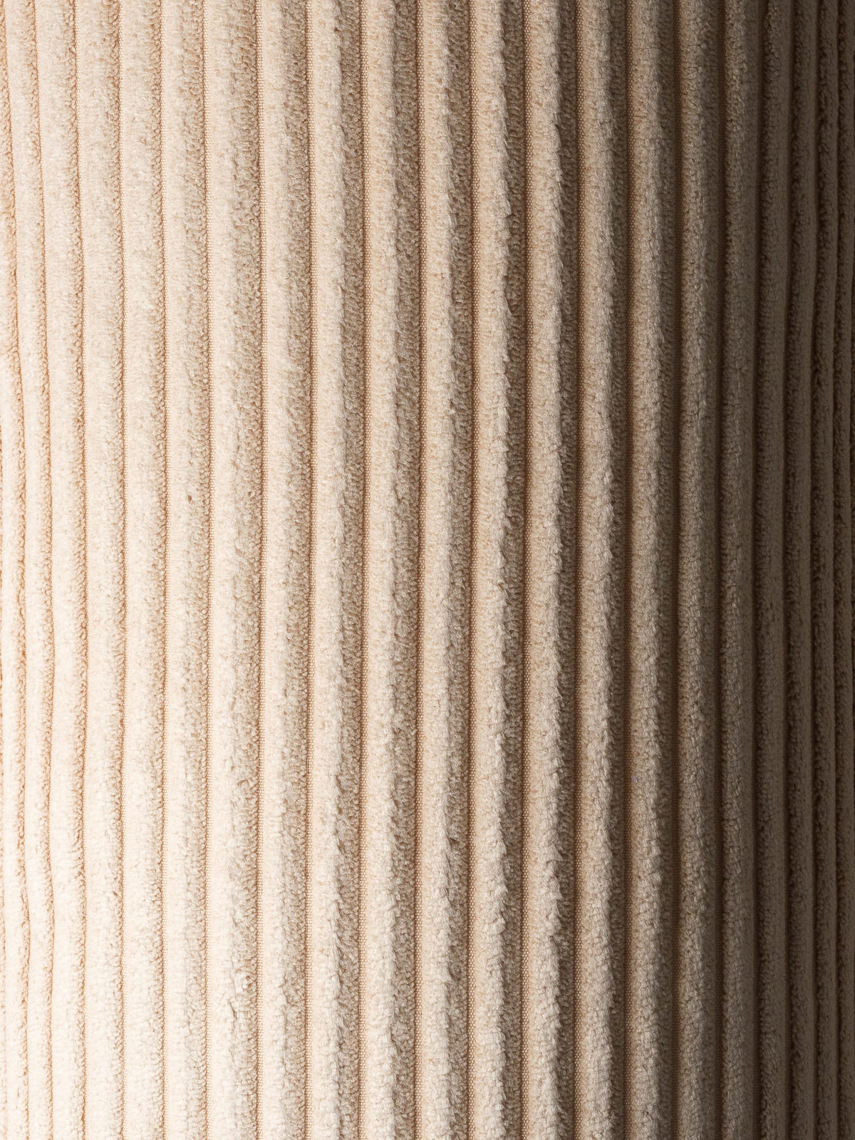 Pouf et repose-pieds en velours côtelé beige 70x80x50cm Brown Sugar - Wigiwama — vue 4