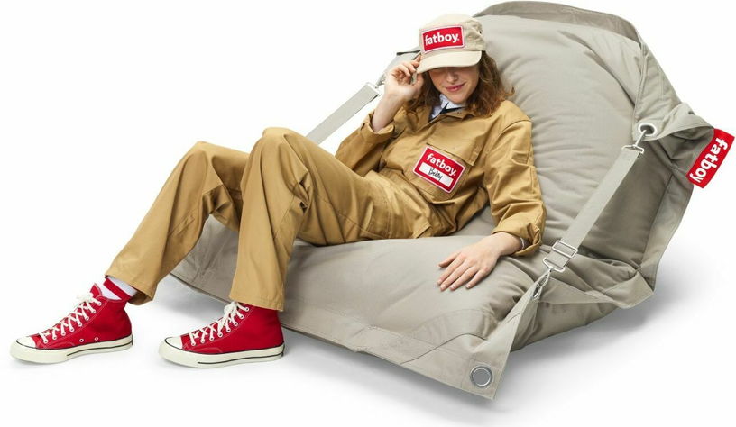 Pouf extérieur gris roche en tissu Buggle - Up - Fatboy - The Cool Republic