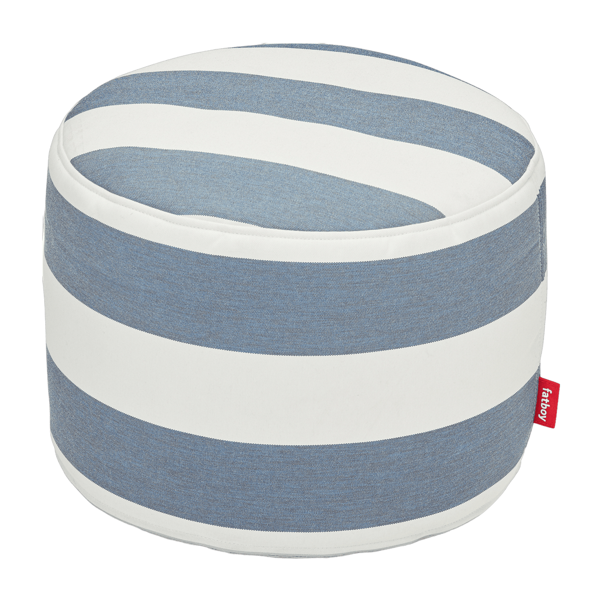 Pouf extérieur rayé bleu océan Point Outdoor - Fatboy - The Cool Republic