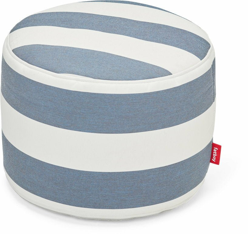 Pouf extérieur rayé bleu océan Point Outdoor - Fatboy - The Cool Republic