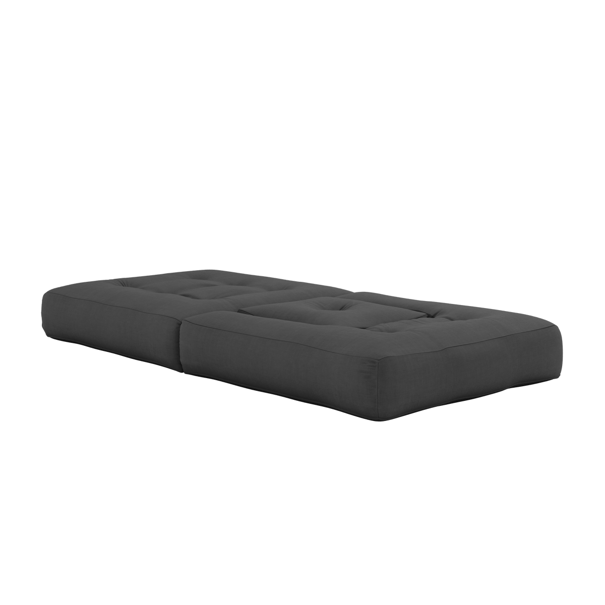 Pouf fauteuil convertible en coton gris foncé 95x90x42cm Cube - Karup Design - The Cool Republic