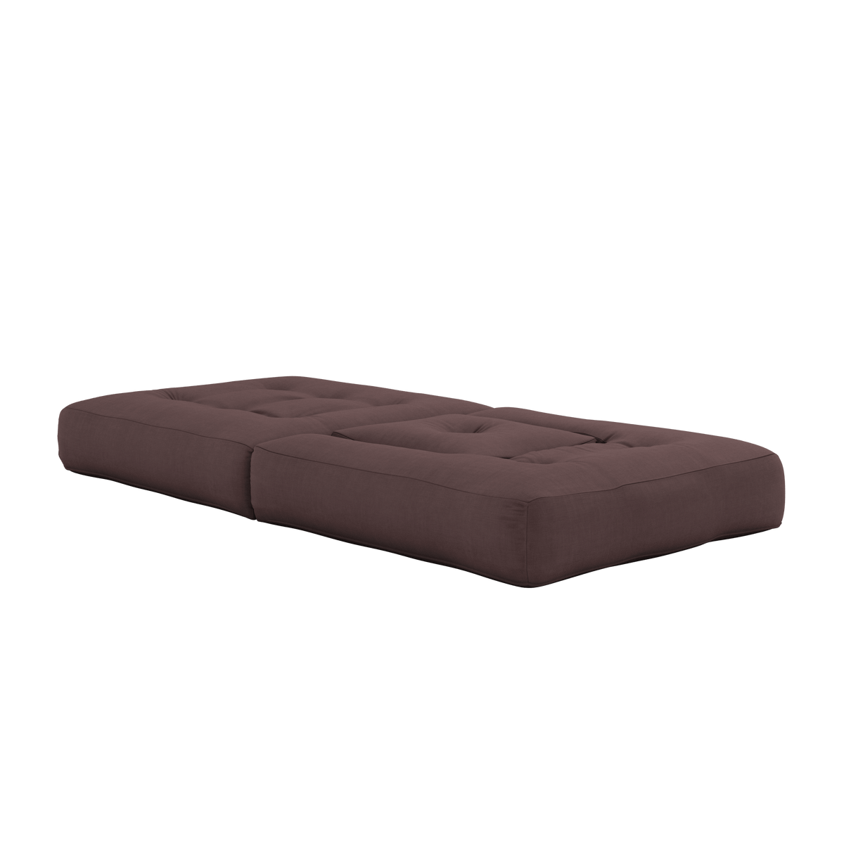 Pouf fauteuil convertible en coton marron 95x90x42cm Cube - Karup Design - The Cool Republic