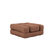 Pouf fauteuil convertible en coton marron clair 95x90x42cm Cube - Karup Design - The Cool Republic