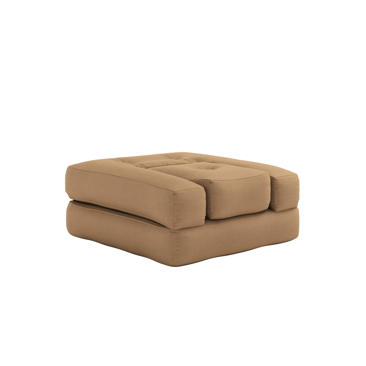 Pouf fauteuil convertible en coton mocca 95x90x42cm Cube - Karup Design - The Cool Republic