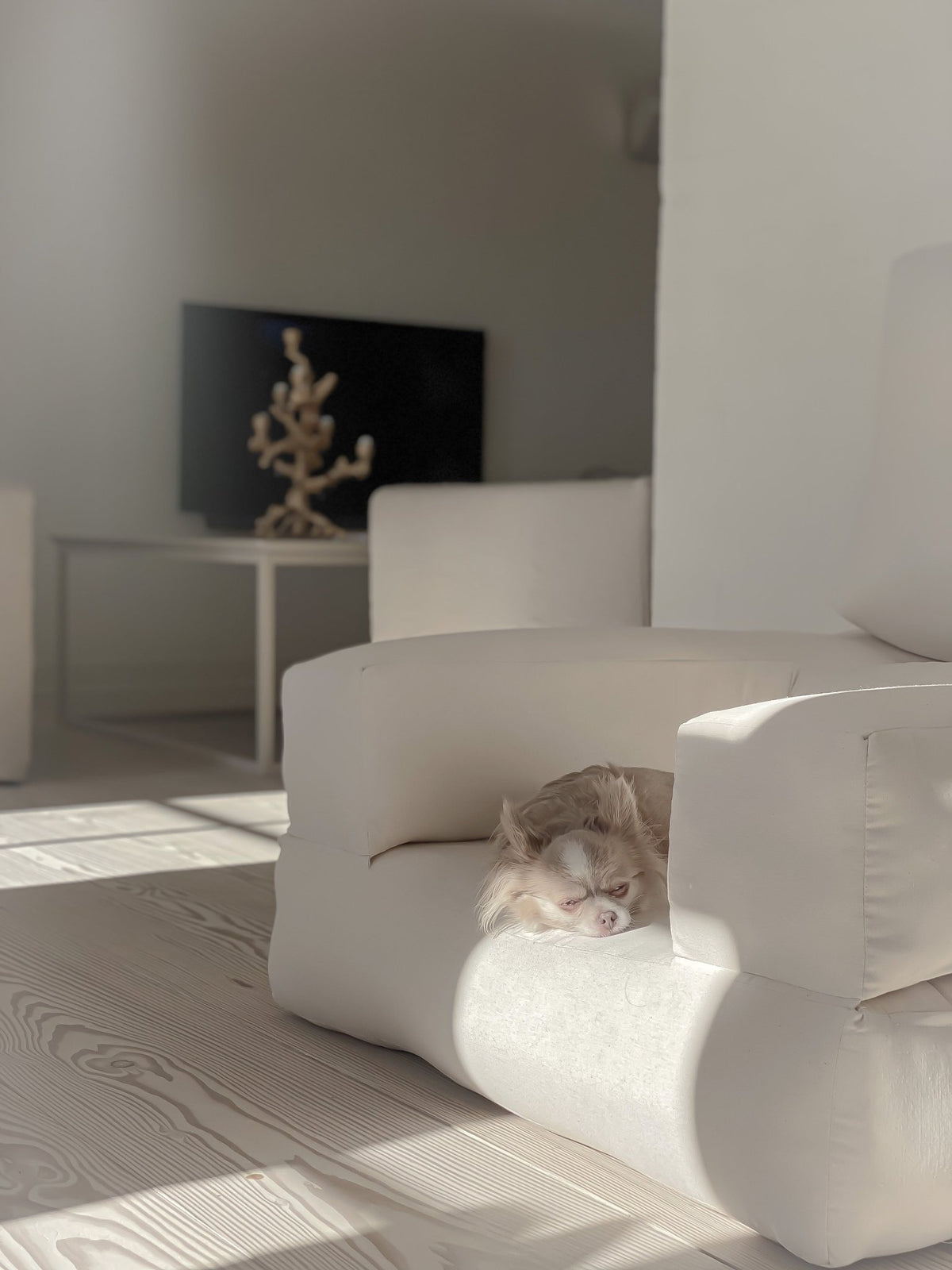Pouf fauteuil convertible en coton mocca 95x90x42cm Cube - Karup Design - The Cool Republic
