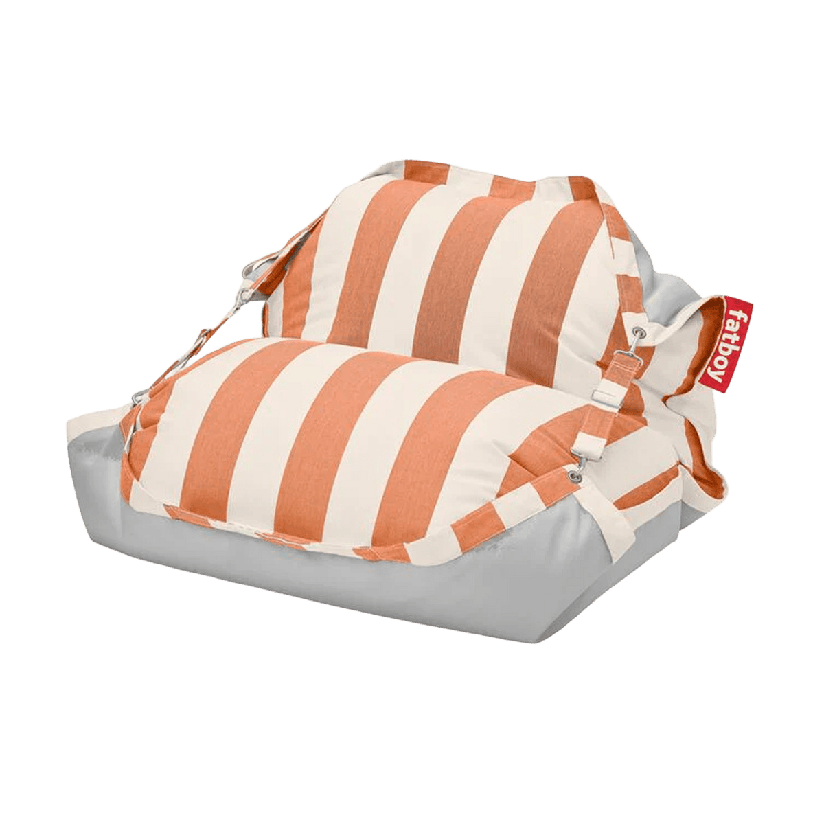 Pouf flottant rayé orange et crème Original Floatzac - Fatboy - The Cool Republic
