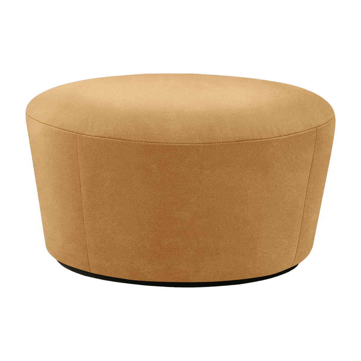 Large leather pouf Cognac Naïve - Emko - The Cool Republic