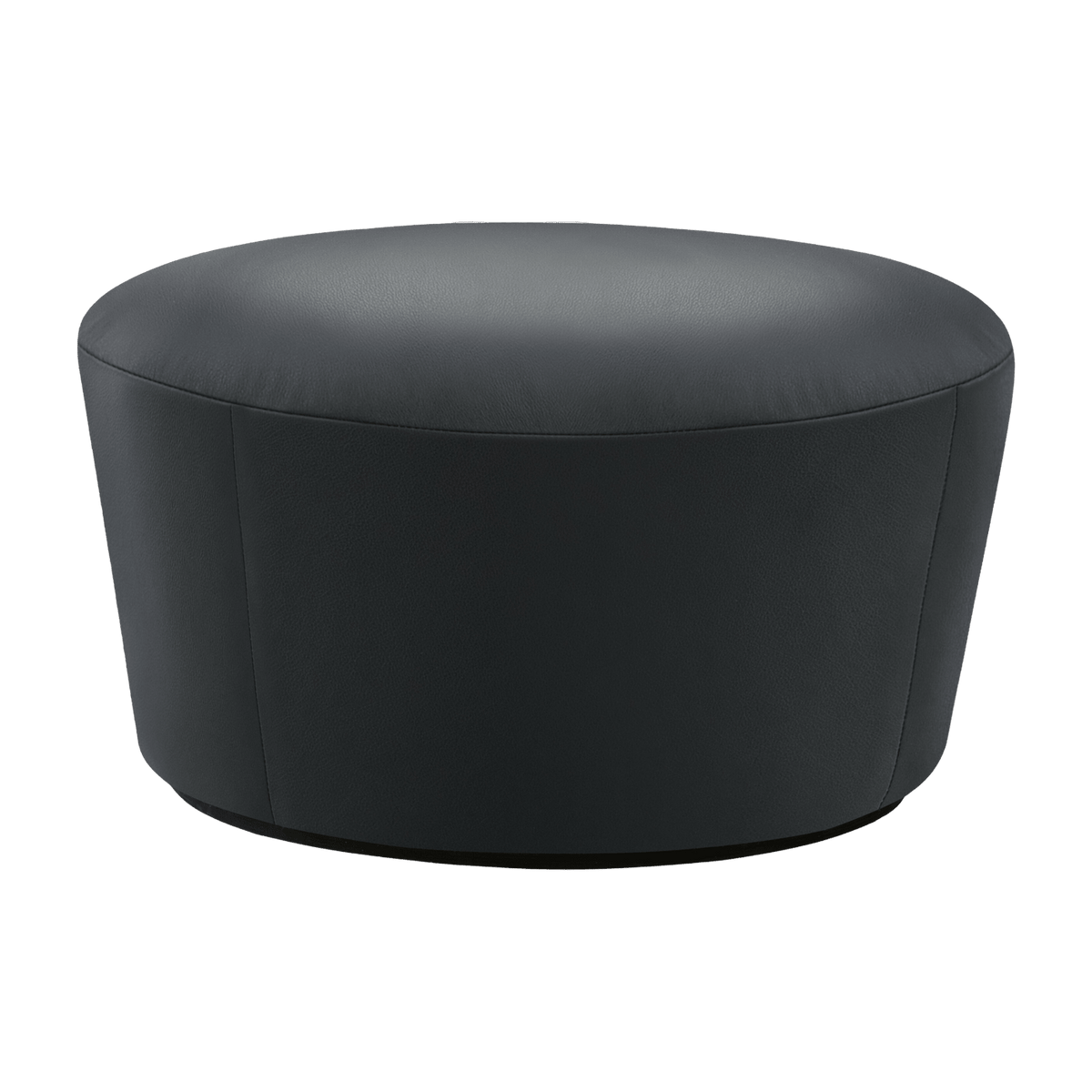 Black leather pouf Naïve - Emko e - The Cool Republic