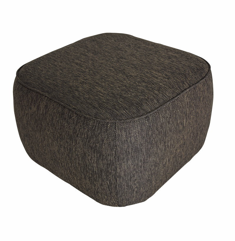 Pouf marron foncé Cube - Hübsch - The Cool Republic