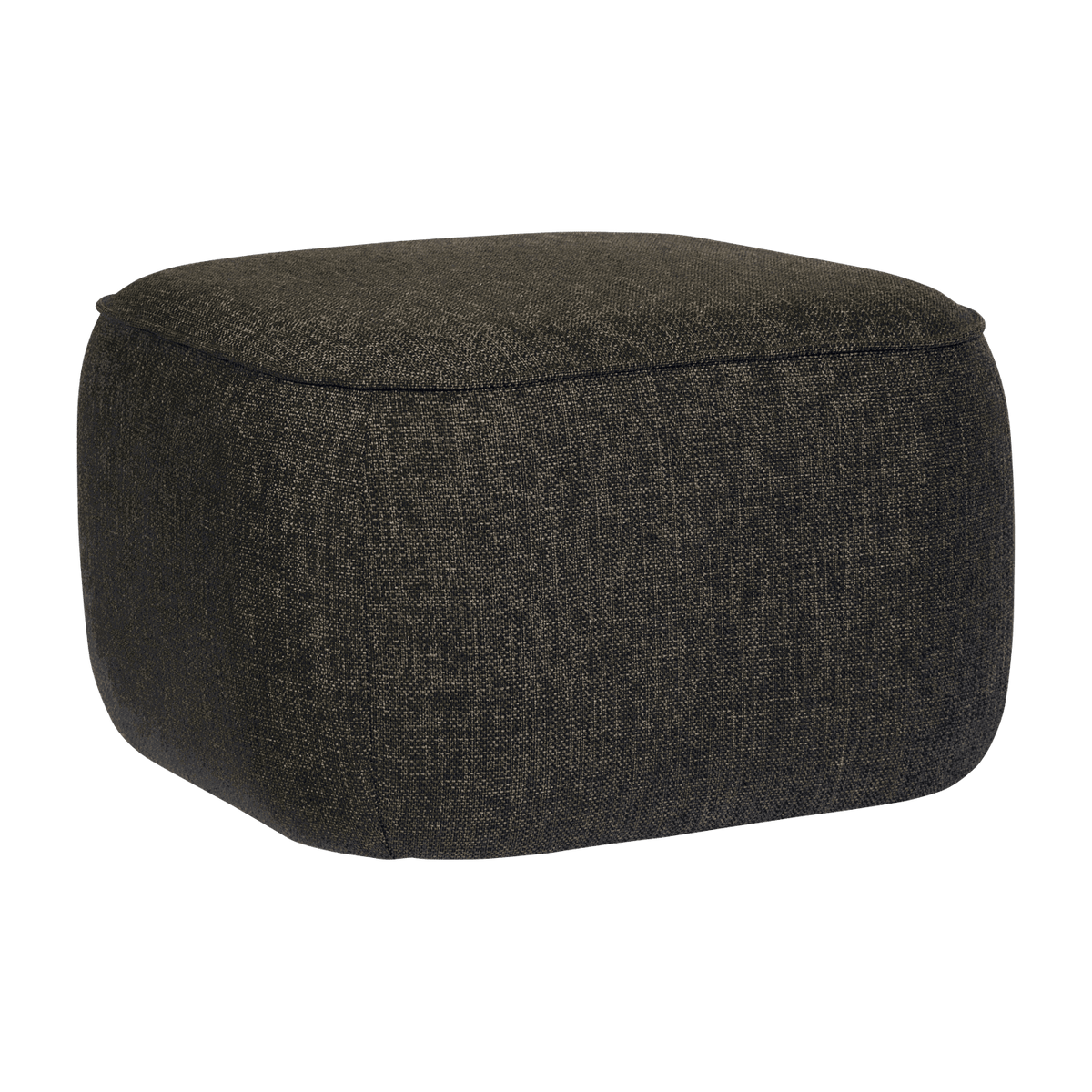 Pouf marron foncé Cube - Hübsch - The Cool Republic