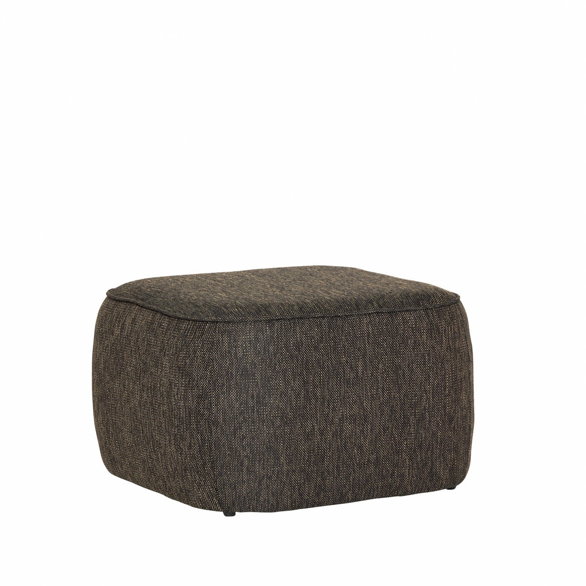 Pouf marron foncé Cube - Hübsch - The Cool Republic