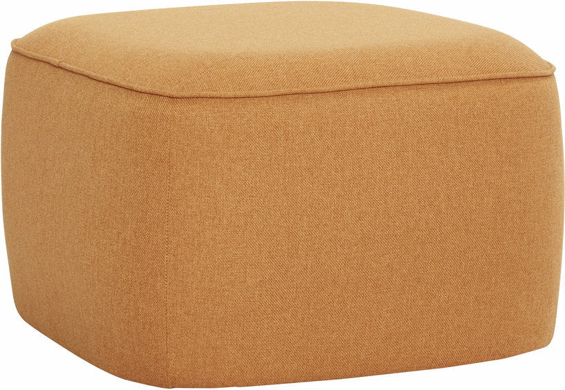 Pouf orange Cube - Hübsch - The Cool Republic