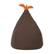 Pouf poire pour enfants en coton biologique vert foncé Pear Bean - Ferm Living - The Cool Republic